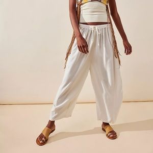 NWOT Free People Quinn Pants Ivory